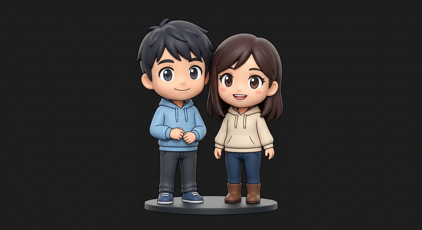 2 People figurine